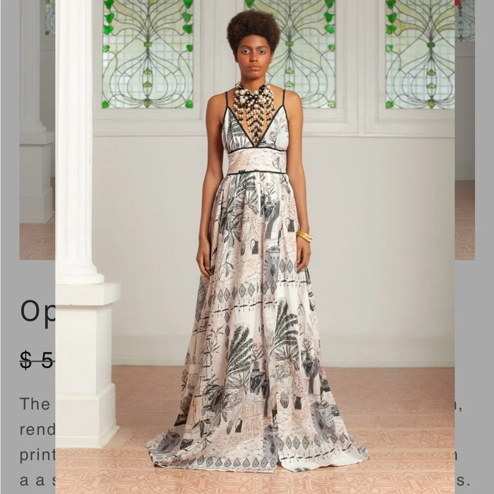 Isla & White bohemian resort maxi dress nwt Ophelie Dress Galerie Blanc wedding - Picture 12 of 12